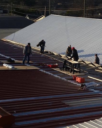 commercial metal roof installation